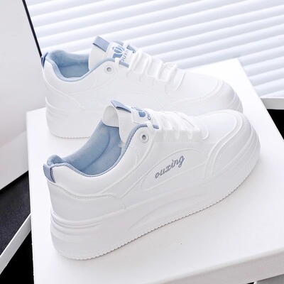 厚底松糕小白鞋女2025新款春秋