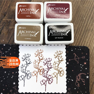 ranger油性防水手帐印泥印台