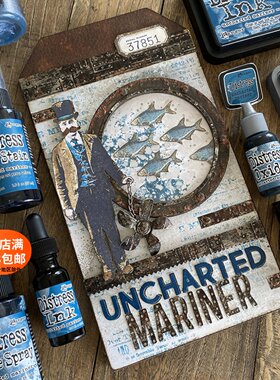 Distress Oxide 新色印台Tim Holtz喷雾uncharted mariner水手蓝