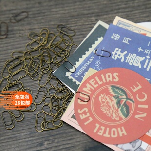 journal 复古迷你 junk 回形针 手帐剪贴diy书签办公用品曲 加大款