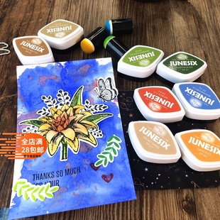 EP猫眼水性印台橡皮章手帐剪贴染色手工眼睛印泥可爱彩色印台