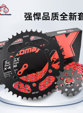 适配川崎EX250R忍者Ninja250摩托车大小牙盘链轮改装链轮套链链条