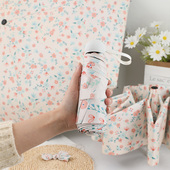 法式 碎花伞女晴雨两用自动太阳小巧便携防晒防紫外线高颜值遮阳伞