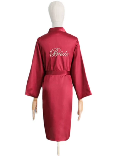 Лонгслив для невесты, шелковая пижама, банный халат, для подружки невесты, большой размер
