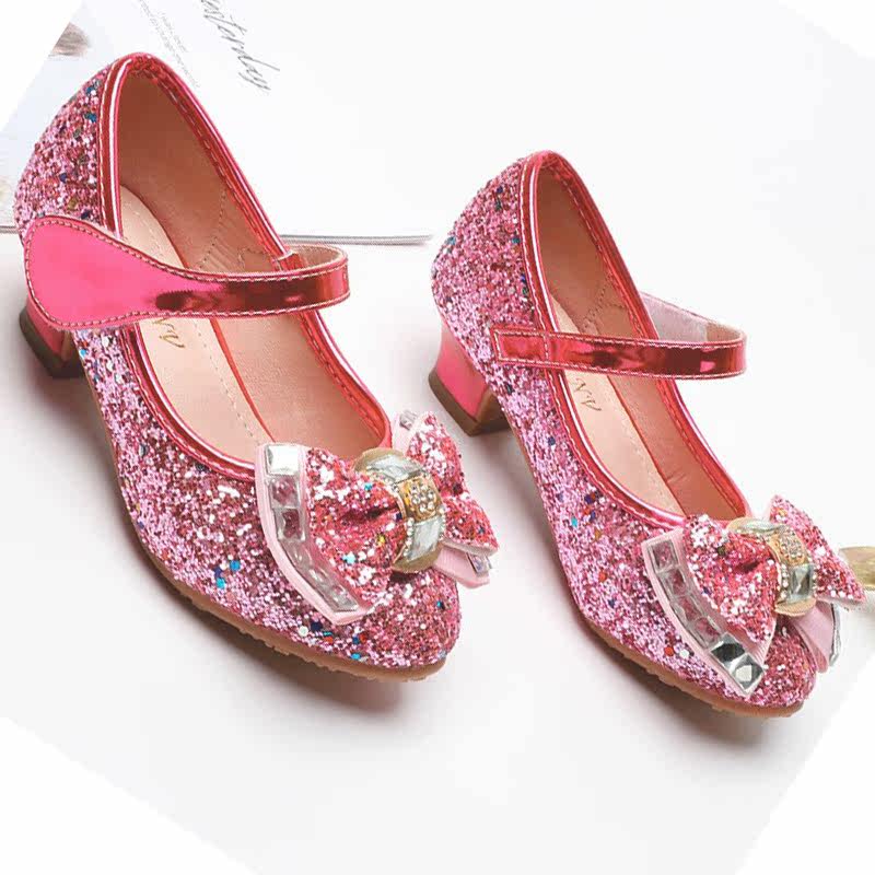 叶罗丽女童鞋贝儿公主鞋子配裙子的鞋子儿童配晚礼服的鞋子高跟鞋