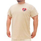 XANTHINE男士 原创大码 T恤纯棉爱心熊掌BEAR卡通