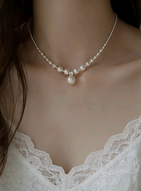 施家珍珠项链女轻奢小众2026新爆款颈链高级时尚气质百搭 ins复古