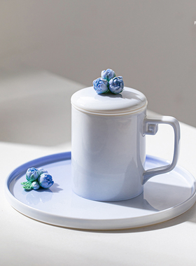 夫己纯手工陶瓷《花间浅唱》系列之牡丹茶具茶杯德化陶瓷