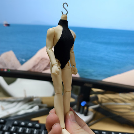 阿巳3高领连体泳衣不染色12分BJD泳装1/12机娘兵人SHF衣服娃衣TBL