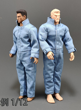 1/12兵人蓝色汉尼拔连体衣6寸可动素体玩具潮流衣服15CM模型服装