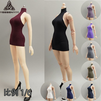 1/6高领露背短裙女兵人衣服6分BJD娃娃30CM可动模型素体手办娃衣