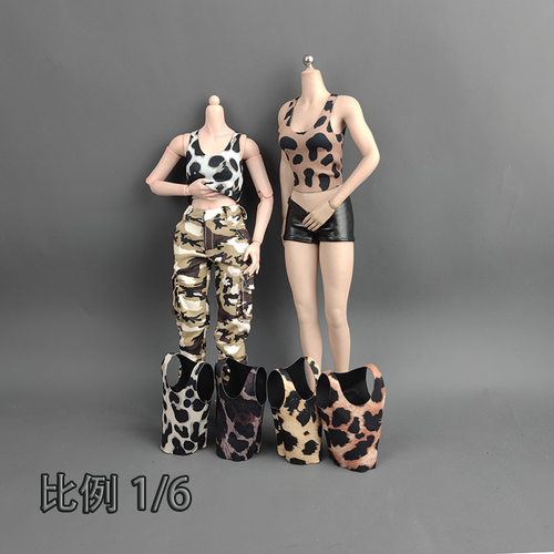 豹纹印花背心1/6女兵人多色