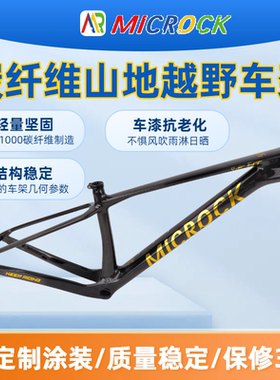 MICROCK小石全内走线T1000碳纤维山地硬尾山马自行车车架UDH940g