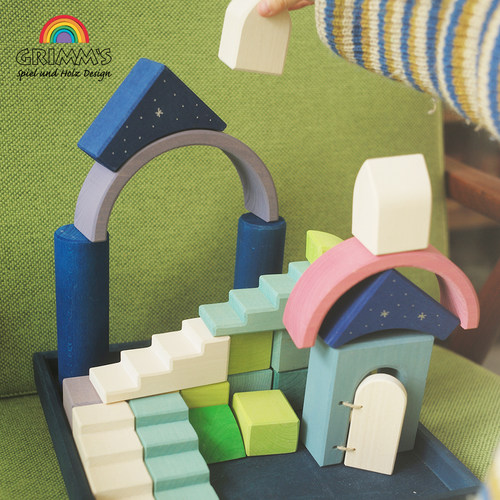 grimm's德国想象力堆叠彩虹积木