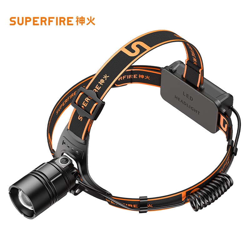 神火hl08变焦头灯强光充电超亮头戴式超长续航赶海钓鱼夜钓专用灯