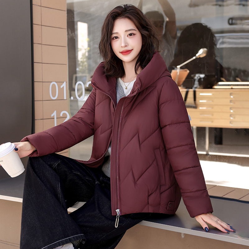 时尚大码棉衣女短款棉服2025春季新款加厚宽松韩版外套短棉袄百搭