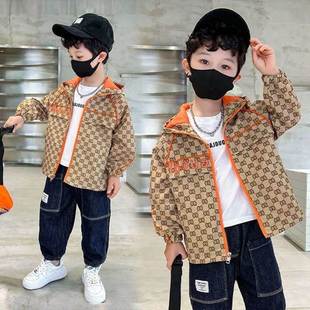 男童外套秋冬季2024新款加绒洋气儿童帅气韩版潮男孩炸街冲锋衣服