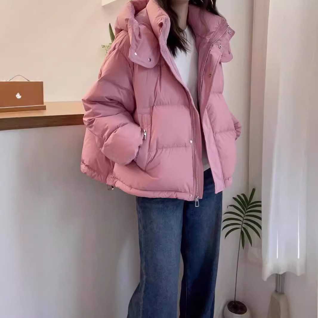 羽绒棉衣女秋冬短款韩版大码宽松棉服小个子连帽保暖休闲外套