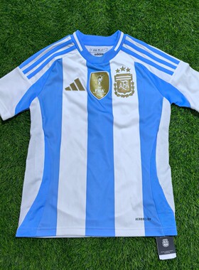 Adidas 阿根廷 24美洲杯大童儿童青少年球迷版球衣足球服 ip8387