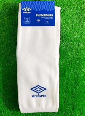 埃弗顿 英超球队白色男子足球训练比赛运动长袜长筒足球袜 90409U