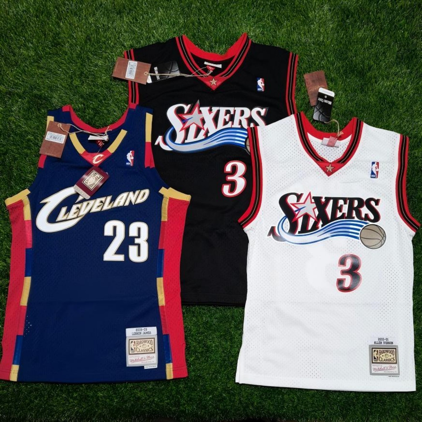 mitchell&ness 詹姆斯 艾弗森 NBA篮球服SW复古球衣 MN篮球背心