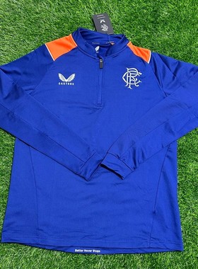 CASTORE 格拉斯哥流浪者 苏超球员版足球半拉链长袖套头训练服