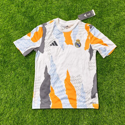 Adidas 皇马 皇家马德里 大童儿童青少年训练球衣足球服 jj3491