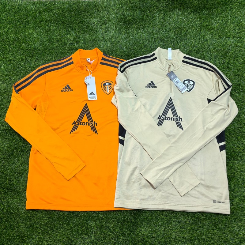 利兹联 2223半拉链球员版足球长袖拇指扣训练服 hd2317 ht6672