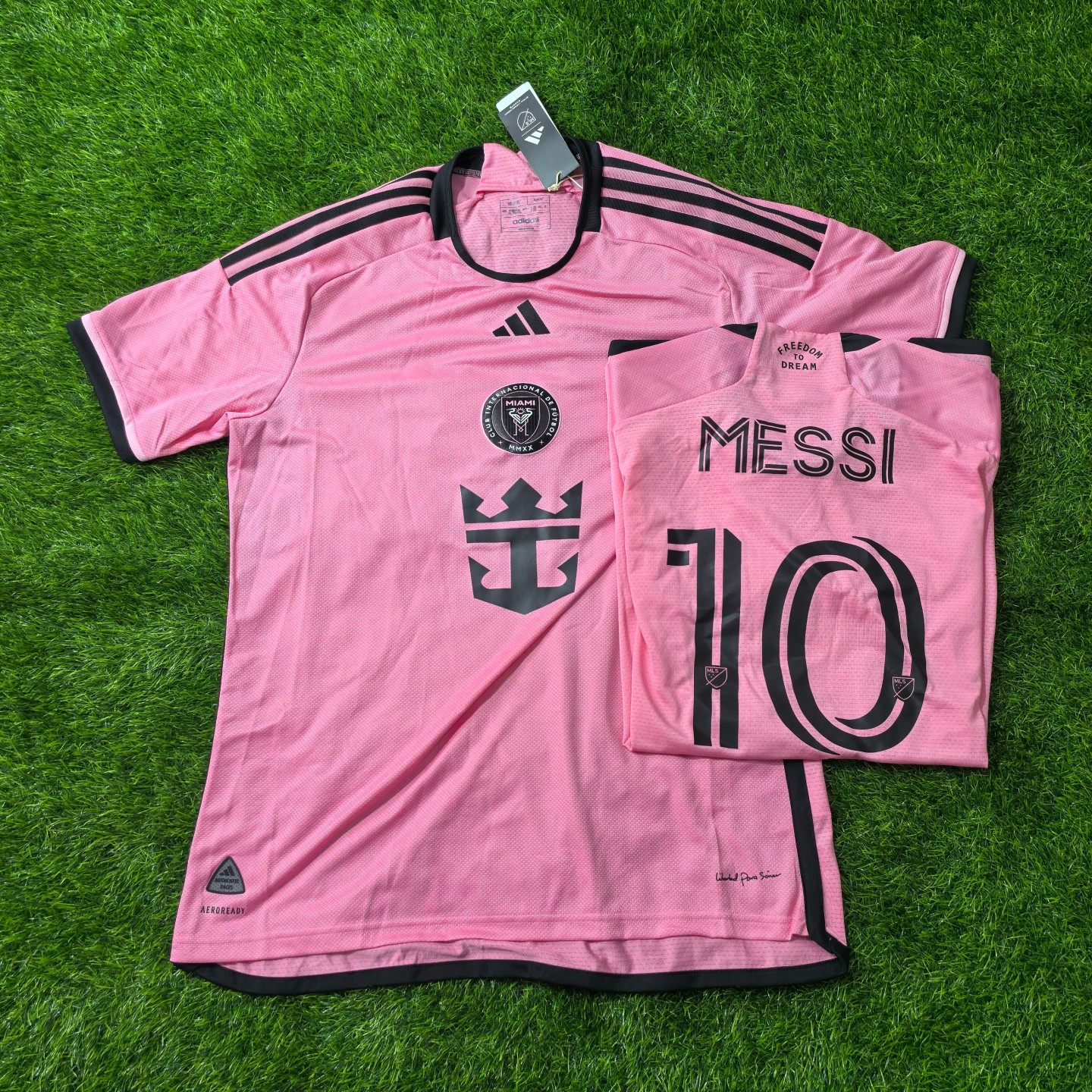 Adidas 迈阿密国际梅西10号2024主场短袖球员版球衣足球服 je9742