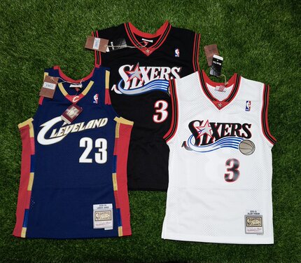 Mitchell Ness 艾弗森 詹姆斯 NBA篮球服SW球迷版复古球衣 MN背心