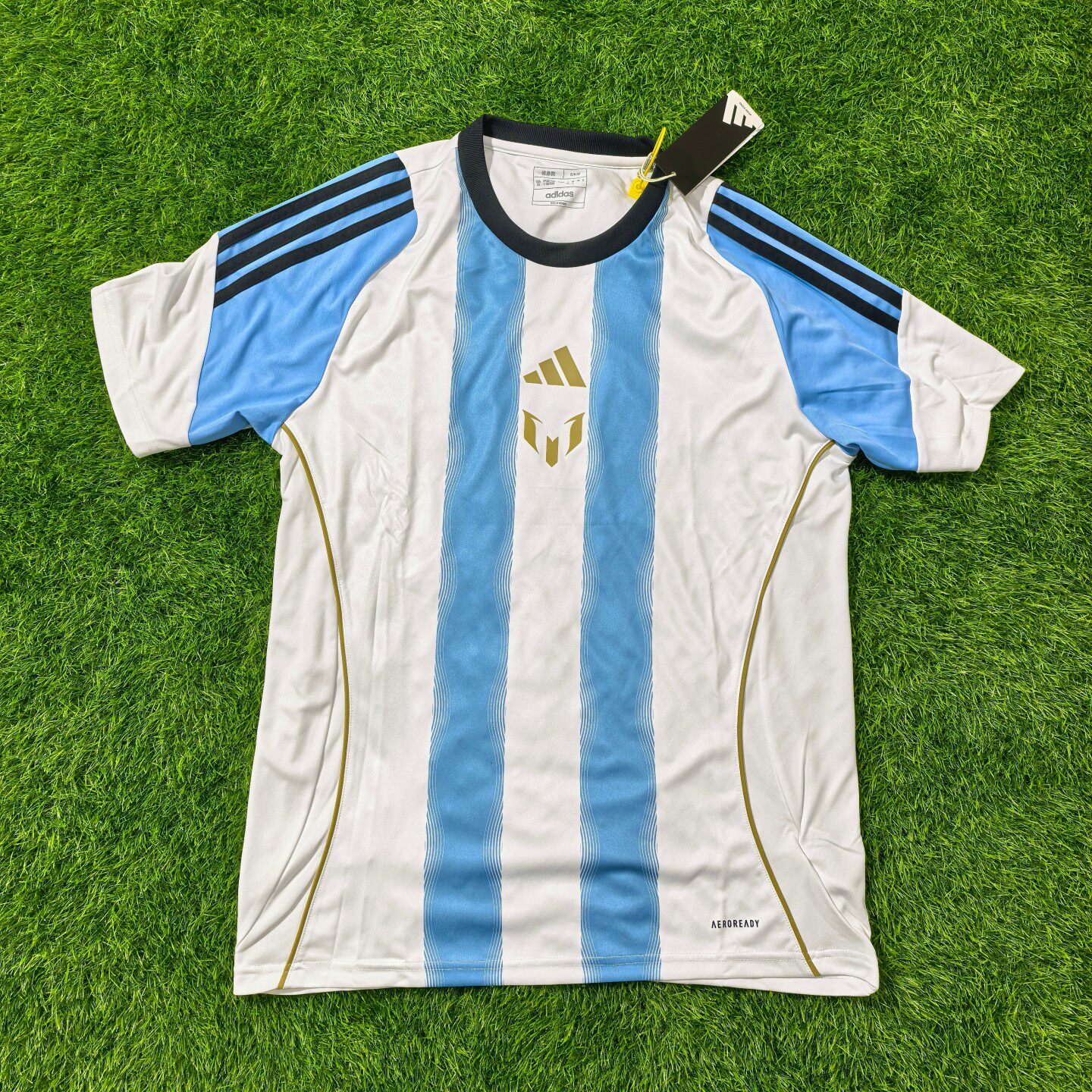 Adidas 梅西 messi专属阿根廷配色速干T恤足球服 iz2996