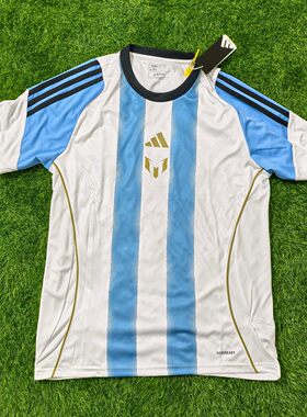 Adidas 梅西 messi专属阿根廷配色速干T恤足球服 iz2996