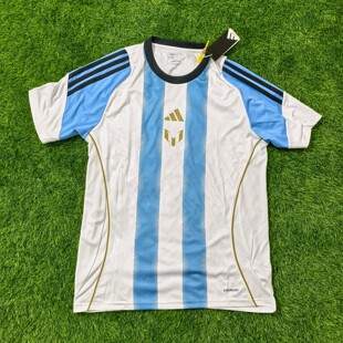 Adidas 梅西 messi专属阿根廷配色速干T恤足球服 iz2996
