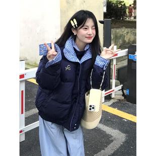 美式 棉衣女款 小个子冬季 2025新款 格子棉服潮牌宽松面包服外套 爆款