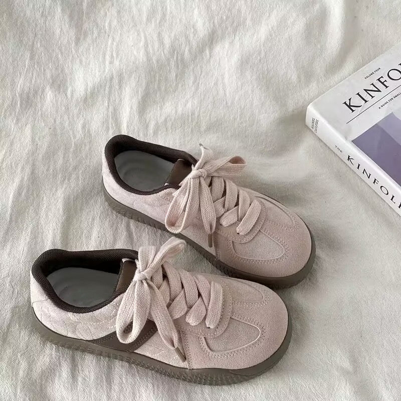 厚底德训鞋女夏季新款透气百搭低帮鞋子超火复古休闲运动板鞋