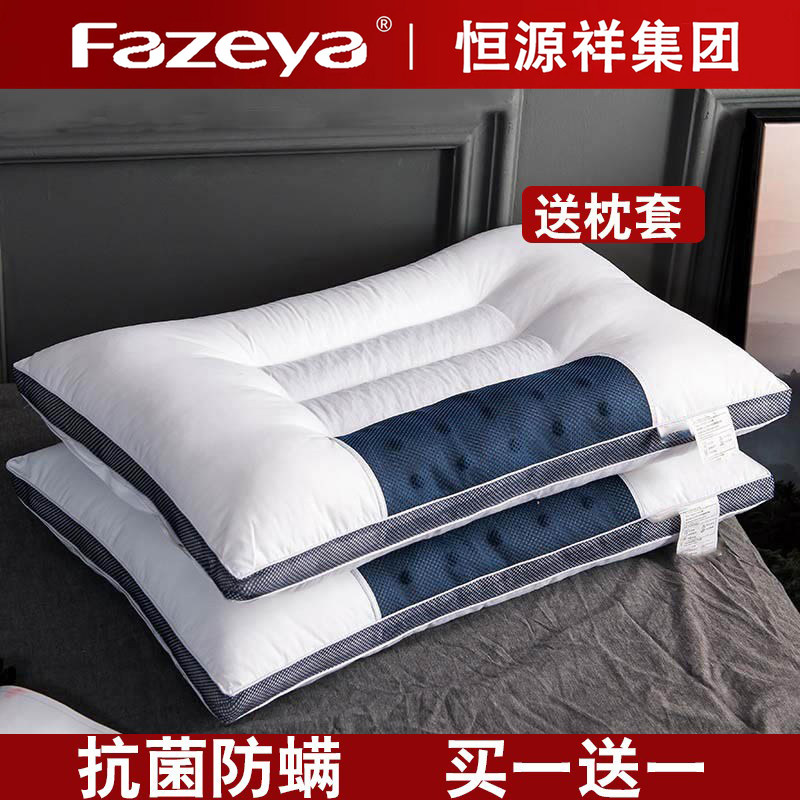 恒源祥集团彩羊成人决明子枕头套一对装枕芯一套单人护颈椎助睡眠