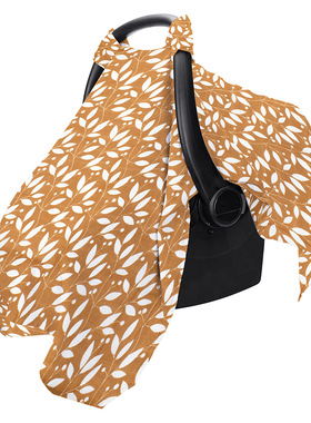 跨境热卖婴儿推车防尘防风罩透气棉纱印花提篮罩笠Carseat Canopy