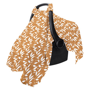 跨境热卖婴儿推车防尘防风罩透气棉纱印花提篮罩笠Carseat Canopy