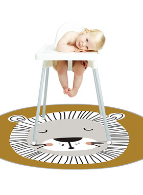 跨境热卖婴幼儿餐椅防脏地垫安全防滑宝宝高脚椅垫大尺寸FloorMat