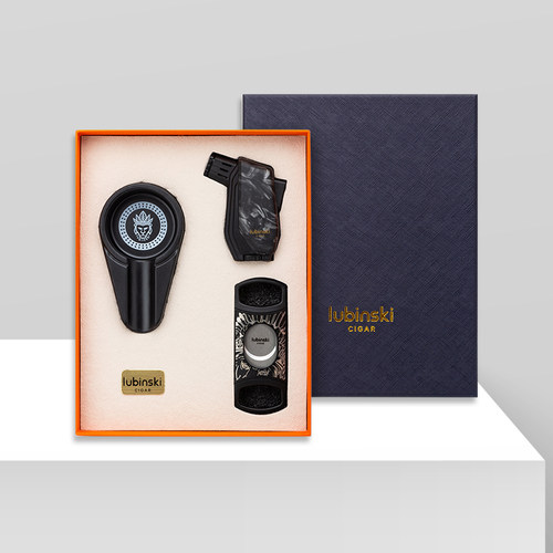 鲁宾斯基雪茄工具三件套礼盒套装