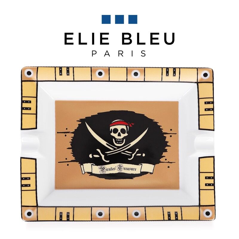 法国ELIE BLEU海盗系列陶瓷雪茄烟灰缸双人位烟缸时尚烟灰缸