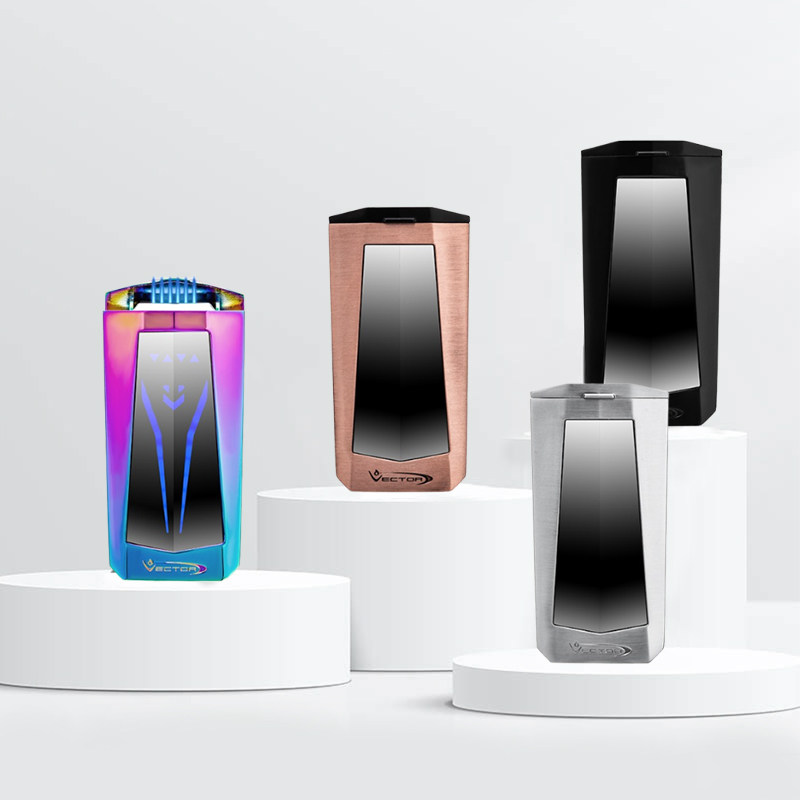 美国VECTOR六直冲电子打火机触控式点火直冲宽火焰雪茄专用