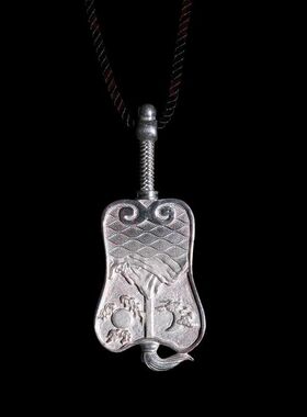 新款现货高品质《乾坤日月山海太极扇》国风吊坠项链挂饰配饰