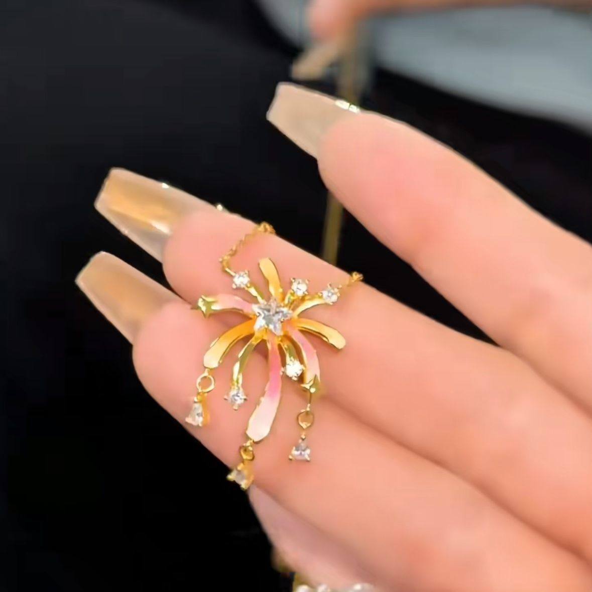 高品质现货新款浪漫花火&middot;荧光烟花项链表白神器锁骨链女纪念礼物