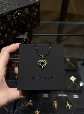 高品质真金电镀周家monologue海洋之心吊坠项链气质设计锁骨链