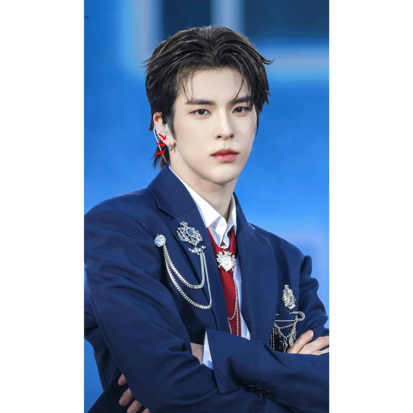 新款高品质李松河songhe同款六边形耳环高级感纪念粉丝应援周边