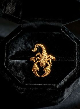 新款高版本星座系列天蝎座之傲指戒复古设计高级感优雅开口戒指