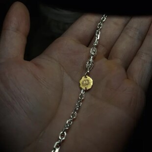 新款高品质版本藏传民族风金刚杵藏式圆饼手链复古转运招财手串