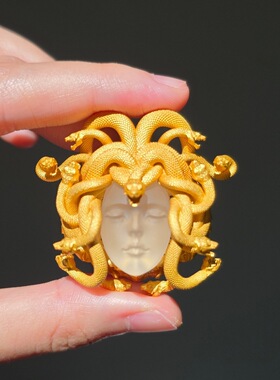 高品质新款古希腊美杜莎戒指美神蛇发女妖颜值男女异域风情指环