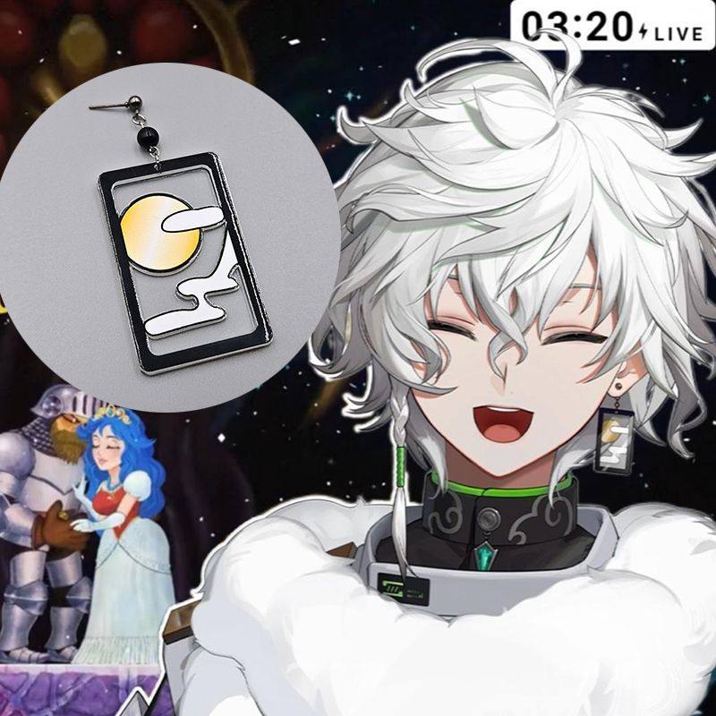 高品质新款丛云花月cos耳夹耳饰牌子双面耳环彩虹社,饰品/流行首饰/时尚饰品新,耳钉,淘宝优惠券,粉丝福利购,淘宝优惠卷